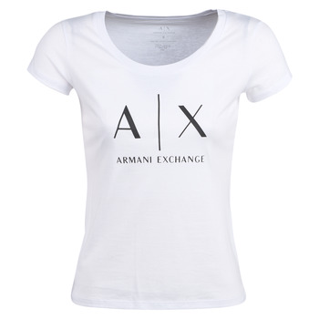 vaatteet Naiset Lyhythihainen t-paita Armani Exchange HELIAK Valkoinen