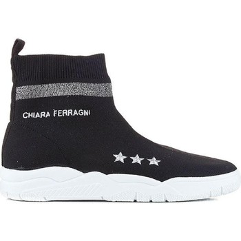 kengät Naiset Korkeavartiset tennarit Chiara Ferragni CF1948 BLACK Musta