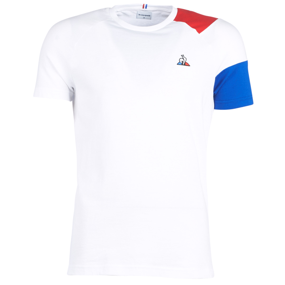 vaatteet Miehet Lyhythihainen t-paita Le Coq Sportif ESS Tee SS N°10 M Valkoinen / Punainen / Sininen