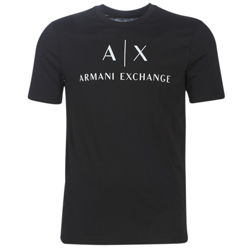 vaatteet Miehet Lyhythihainen t-paita Armani Exchange 8NZTCJ Musta