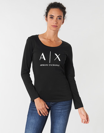 vaatteet Naiset T-paidat pitkillä hihoilla Armani Exchange 8NYTDG-YJ16Z-1200 Musta