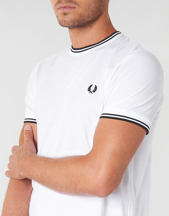 Fred Perry TWIN TIPPED T-SHIRT Valkoinen