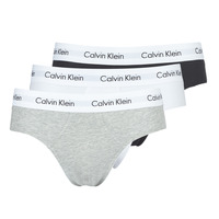 Alusvaatteet Miehet Bokserit Calvin Klein Jeans COTTON STRECH HIP BREIF X 3 Musta / Valkoinen / Harmaa