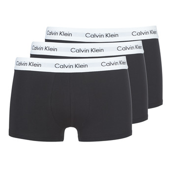 Alusvaatteet Miehet Bokserit Calvin Klein Jeans COTTON STRECH LOW RISE TRUNK X 3 Musta