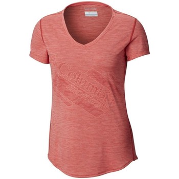 vaatteet Naiset Lyhythihainen t-paita Columbia Trinity Trail 20 Vaaleanpunainen
