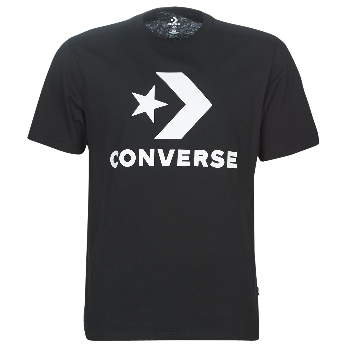 vaatteet Miehet Lyhythihainen t-paita Converse STAR CHEVRON Musta