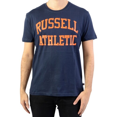 vaatteet Miehet Lyhythihainen t-paita Russell Athletic 131040 Sininen