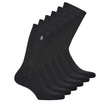 Alusvaatteet Korkeavartiset sukat Polo Ralph Lauren ASX110CREW PP-SOCKS-6 PACK Musta
