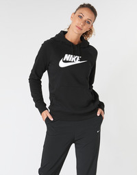 vaatteet Naiset Svetari Nike W NSW ESSNTL HOODIE PO  HBR Musta