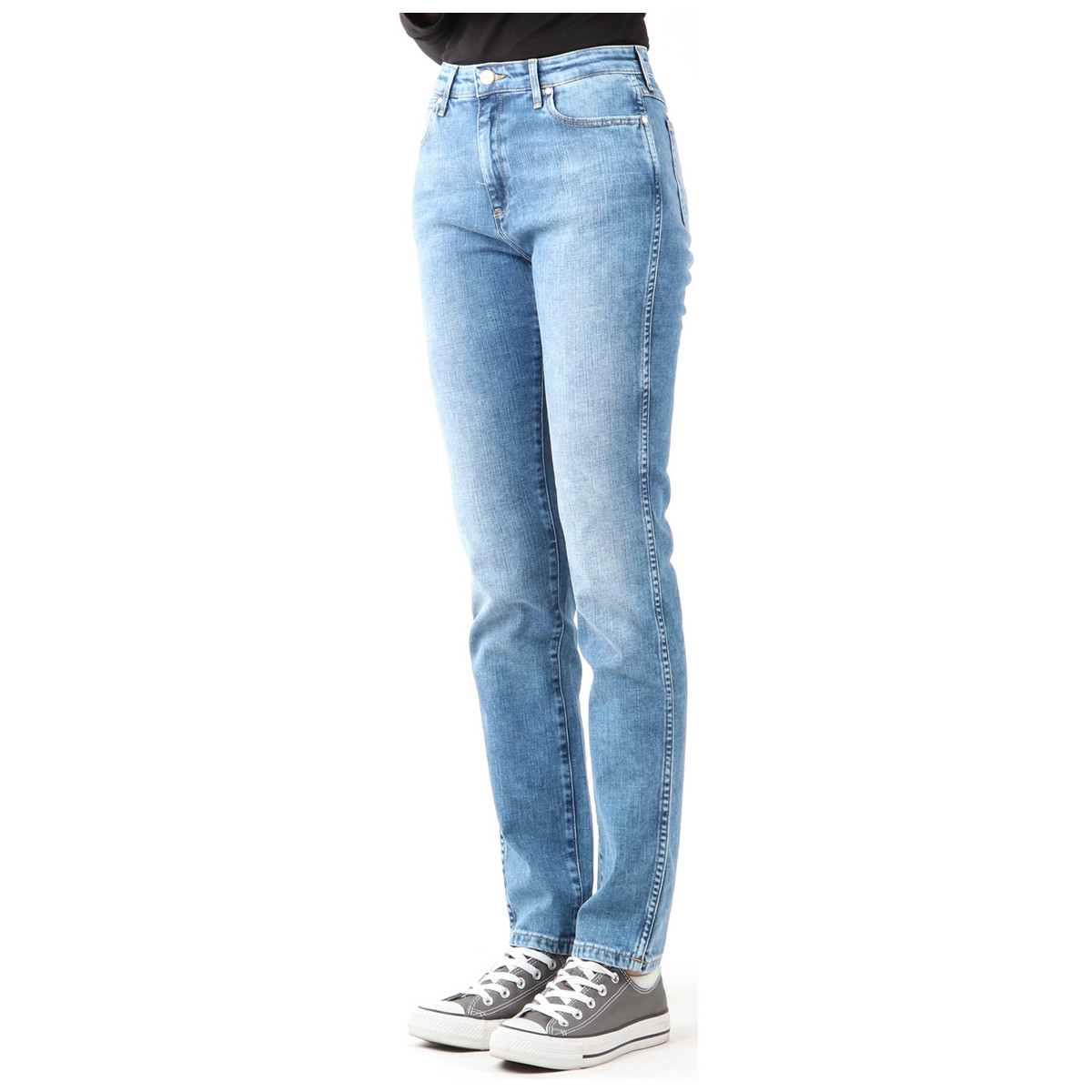 vaatteet Naiset Skinny-farkut Wrangler Boyfriend Jeans Parhaat Siniset W27M9194O Sininen