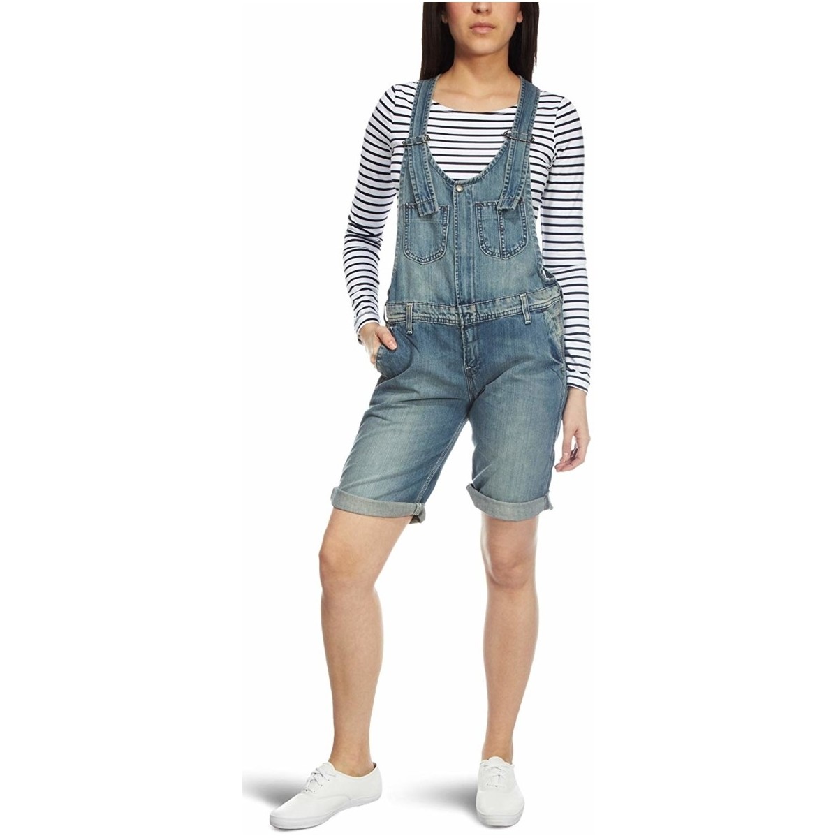 vaatteet Naiset Shortsit / Bermuda-shortsit Lee farkkuhousut L326OECY Sininen