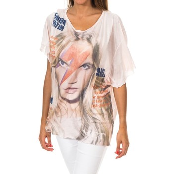 vaatteet Naiset Lyhythihainen t-paita Met 10DMC0221-0012 Vaaleanpunainen