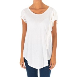 vaatteet Naiset Lyhythihainen t-paita Met 10DMT0277-J1253-0001 Valkoinen