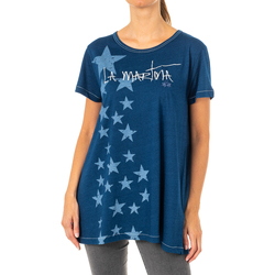 vaatteet Naiset Lyhythihainen t-paita La Martina LWR304-D7002 Sininen