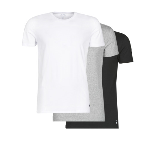 vaatteet Lyhythihainen t-paita Polo Ralph Lauren 3 PACK CREW UNDERSHIRT Musta / Harmaa / Valkoinen