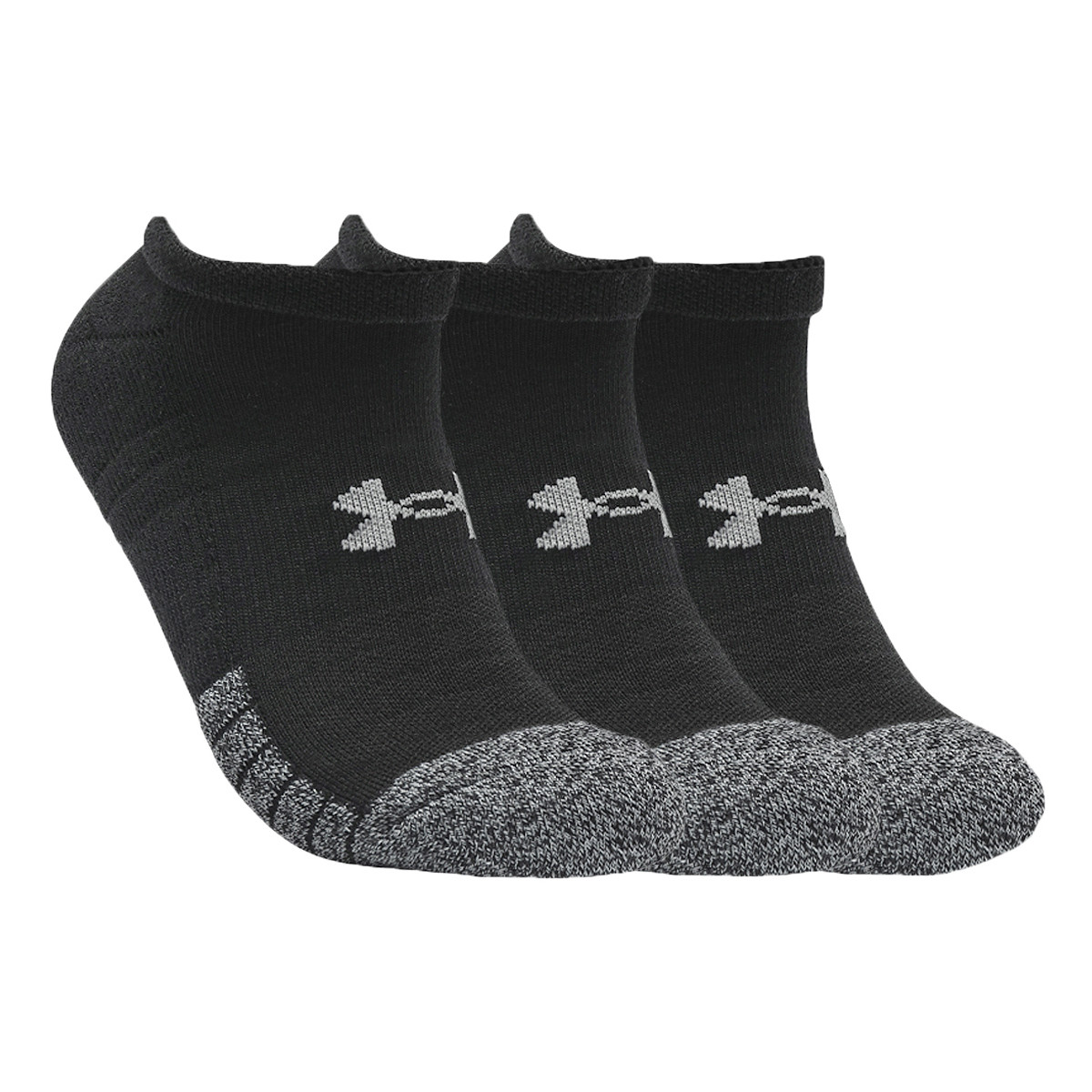 Alusvaatteet Urheilusukat Under Armour HeatGear No Show Socks 3-Pack Musta