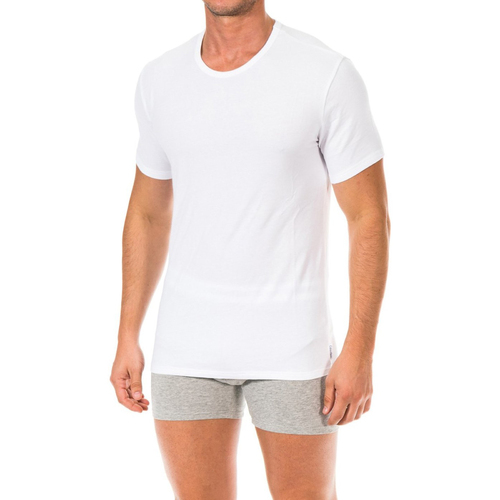 vaatteet Miehet Lyhythihainen t-paita Calvin Klein Jeans NB1088A-100 Valkoinen