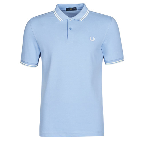 vaatteet Miehet Lyhythihainen poolopaita Fred Perry TWIN TIPPED FRED PERRY SHIRT Sininen