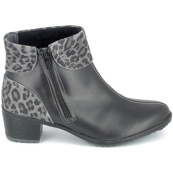 kengät Naiset Nilkkurit Boissy Boots Noir Leopard Musta