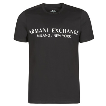 vaatteet Miehet Lyhythihainen t-paita Armani Exchange HULI Musta