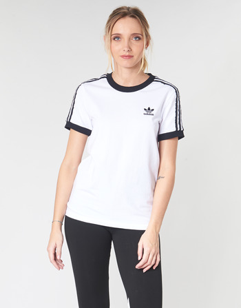 vaatteet Naiset Lyhythihainen t-paita adidas Originals 3 STR TEE Valkoinen