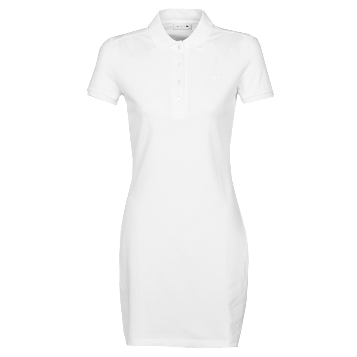 vaatteet Naiset Lyhyt mekko Lacoste EUGENIE Valkoinen