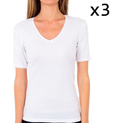 vaatteet Naiset Lyhythihainen t-paita Abanderado APP01BS-BLANCO Valkoinen