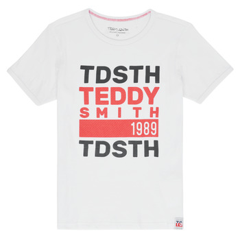 vaatteet Pojat Lyhythihainen t-paita Teddy Smith DUSTIN Valkoinen