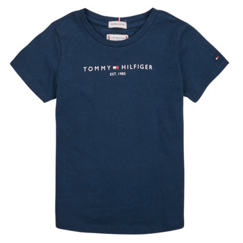 vaatteet Tytöt Lyhythihainen t-paita Tommy Hilfiger KG0KG05023 Laivastonsininen