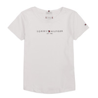 vaatteet Tytöt Lyhythihainen t-paita Tommy Hilfiger KG0KG05023 Valkoinen