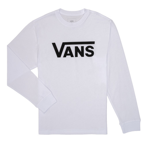 vaatteet Pojat T-paidat pitkillä hihoilla Vans BY VANS CLASSIC LS Valkoinen