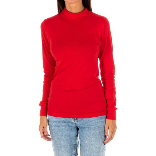 vaatteet Naiset T-paidat pitkillä hihoilla Kisses&Love 1625-M-ROJO Punainen
