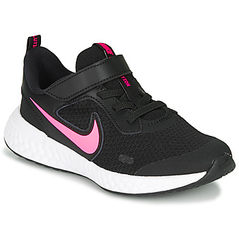 kengät Tytöt Matalavartiset tennarit Nike REVOLUTION 5 PS Musta / Vaaleanpunainen