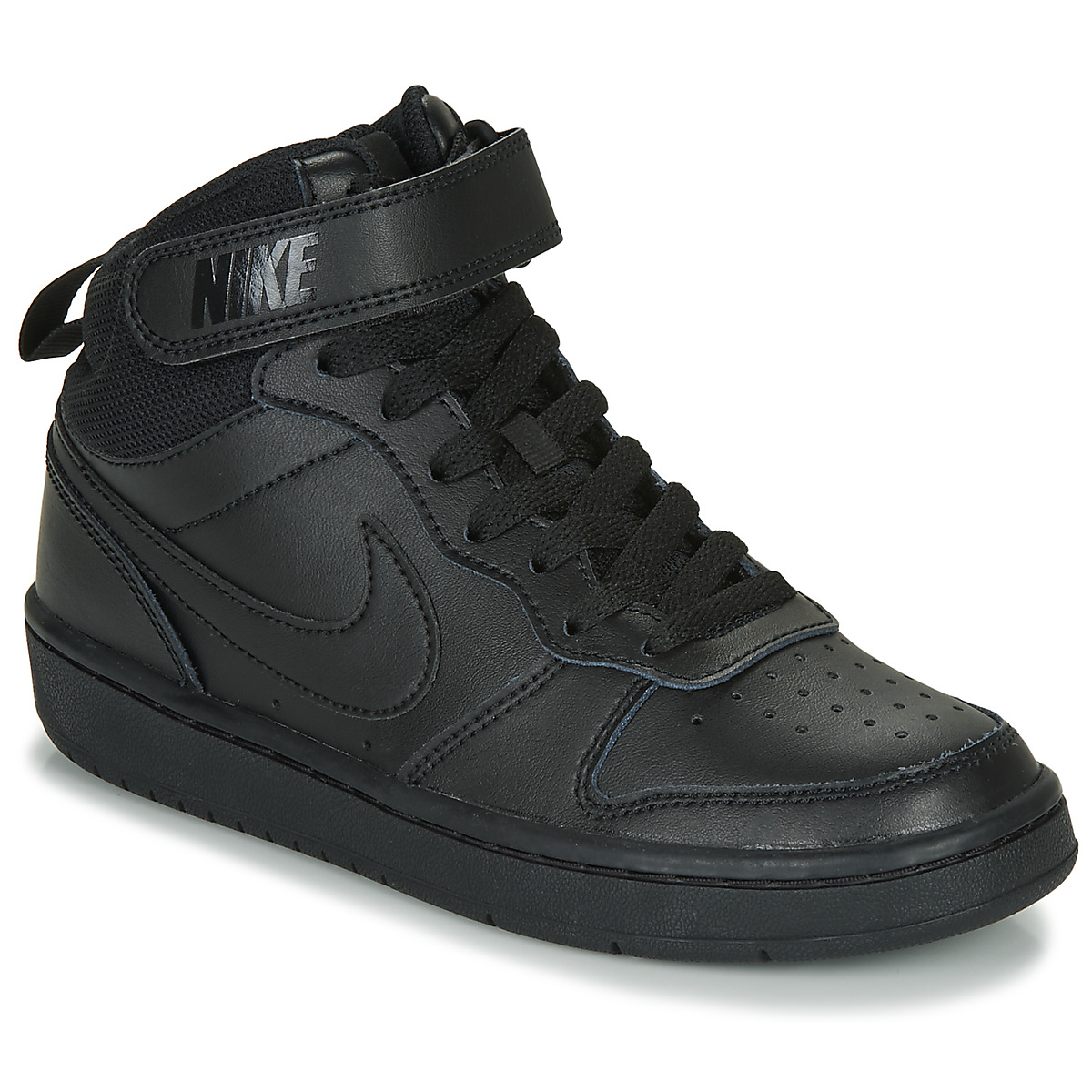 kengät Lapset Korkeavartiset tennarit Nike COURT BOROUGH MID 2 GS Musta