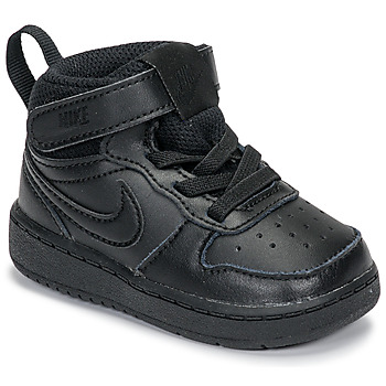 kengät Lapset Korkeavartiset tennarit Nike COURT BOROUGH MID 2 PS Musta