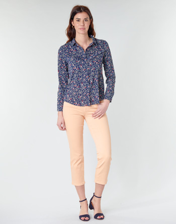 vaatteet Naiset 5-taskuiset housut Freeman T.Porter LOREEN NEW MAGIC COLOR Koralli-vaaleanpunainen