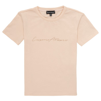 vaatteet Tytöt Lyhythihainen t-paita Emporio Armani Armel Vaaleanpunainen
