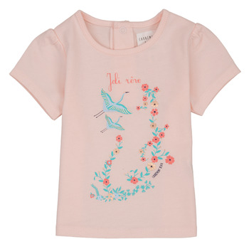 vaatteet Tytöt Lyhythihainen t-paita Carrément Beau JUSTINE Vaaleanpunainen