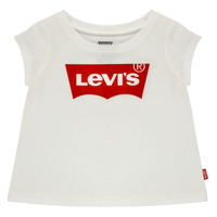 vaatteet Tytöt Lyhythihainen t-paita Levi's BATWING TEE Valkoinen