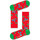 Alusvaatteet Miehet Sukat Happy socks Christmas cracker holly gift box Monivärinen