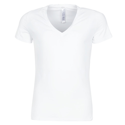 vaatteet Miehet Lyhythihainen t-paita Hom SUP' COTTON TSHIRT COL V PROFOND Valkoinen