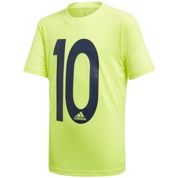 vaatteet Pojat Lyhythihainen t-paita adidas Originals JR Messi Icon Jersey Vihreä