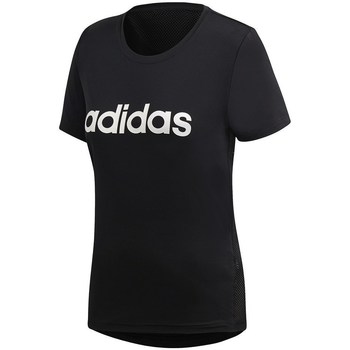 vaatteet Naiset Lyhythihainen t-paita adidas Originals D2M Logo Tee Musta