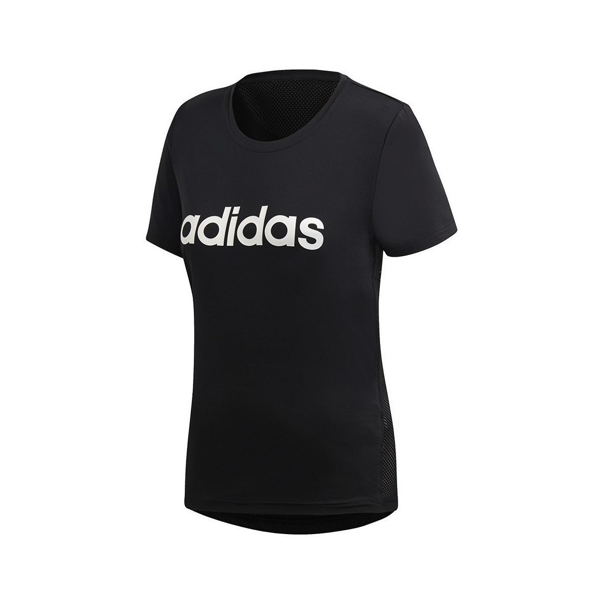 vaatteet Naiset Lyhythihainen t-paita adidas Originals D2M Logo Tee Musta