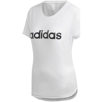 vaatteet Naiset Lyhythihainen t-paita adidas Originals D2M Logo Tee Valkoinen