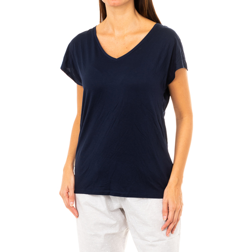vaatteet Naiset Lyhythihainen t-paita Tommy Hilfiger 1487904682-416 Sininen