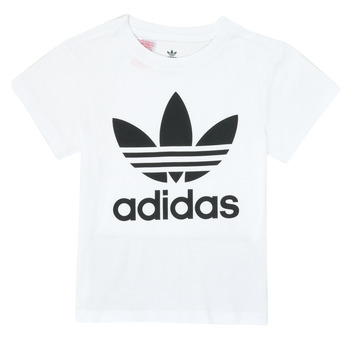 vaatteet Lapset Lyhythihainen t-paita adidas Originals TREFOIL TEE Valkoinen