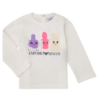 vaatteet Tytöt T-paidat pitkillä hihoilla Emporio Armani 6HET02-3J2IZ-0101 Valkoinen