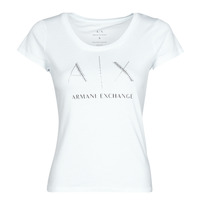 vaatteet Naiset Lyhythihainen t-paita Armani Exchange 8NYT83 Valkoinen