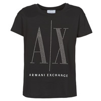 vaatteet Naiset Lyhythihainen t-paita Armani Exchange 8NYTDX Musta